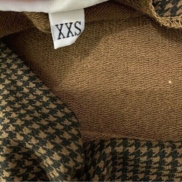 Bryn Walker Houndstooth Oversized Knit Tunic Top Brown XXS - Picture 7 of 8